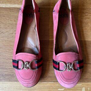 Sofft Nautical Inspired Shoe: Pheobe, Corallo Red Nabuk leather, Size 8